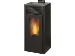 Poêle à granulé Monobloc "Nola 7" - 112.5 x 45.5 x 50 cm - 3 à 7 KW - Noir