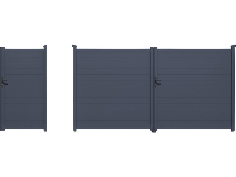 Pack portail + portillon "Marc" - Gris