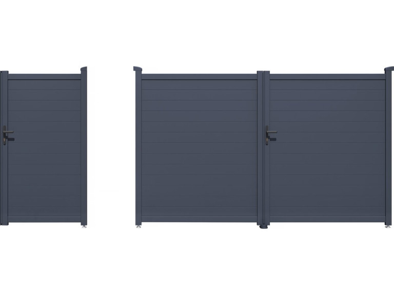 Pack portail + portillon "Marc" - Gris