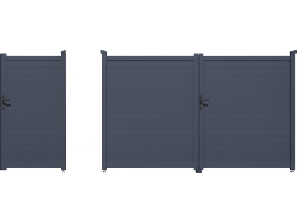 Pack portail + portillon "Marc" - Gris