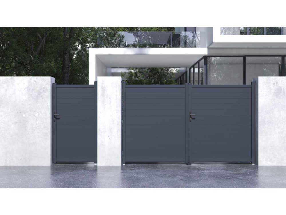 Pack portail + portillon "Marc" - Gris