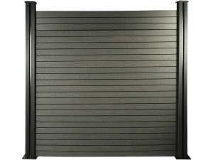 Lot de 6 lames composite de clôture - L160 cm x l25.8cm x ép. 2cm - Ardoise