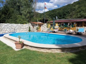 Kit piscine enterrée ovale - 5.25 x 3.20 x 1.20 m