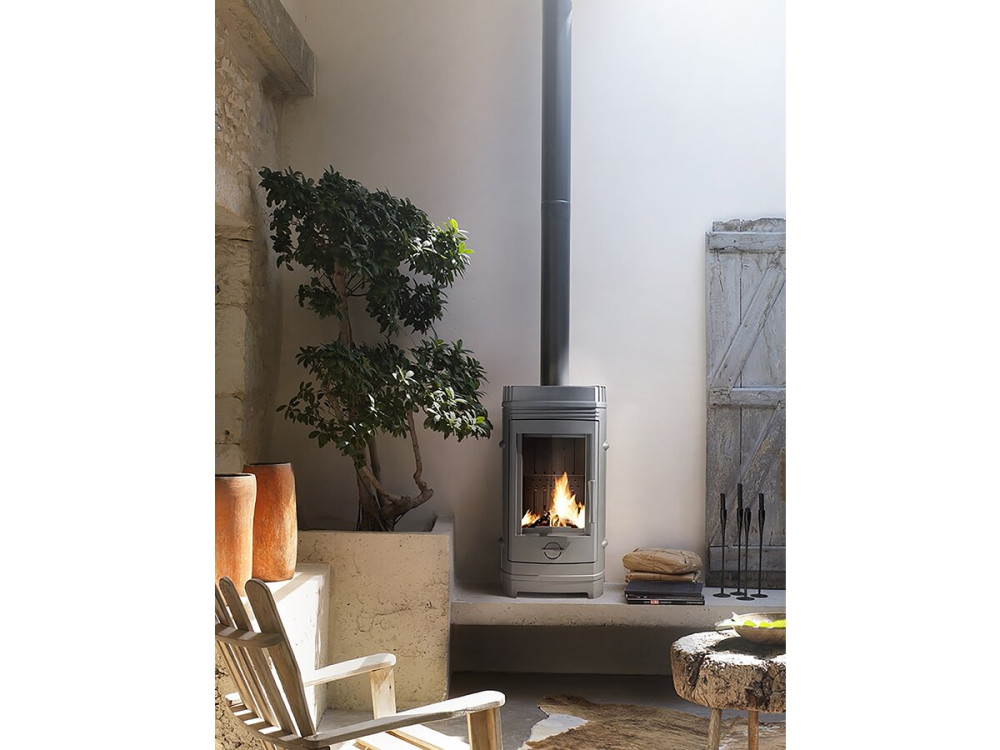 Poêle Fonte "Cassine" -  51,3 x 41,5 x 95 cm - 10 kW - Anthracite