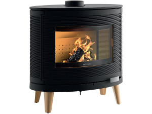 Poêle à bois Fonte "Kaori Zen" - 75,4 x 40,4 x 74,9 cm - 9 kW - Anthracite