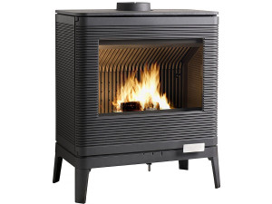 Poêle à bois en fonte "Kazan" - 65,2 x 37,2 x 76,8 cm - 9 kW - Anthracite
