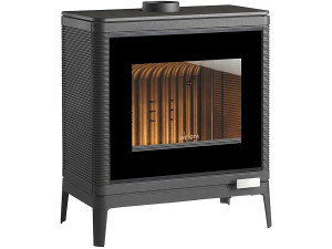 Poêle à bois en Fonte "Kazan GA" - 65,2 x 37,2 x 76,8 cm - 9 kW - Anthracite