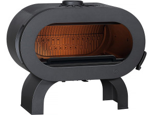 Poêle Fonte "Fifty Arche" -  92,2 x 44,25 x 73,3 cm - 10 kW - Anthracite