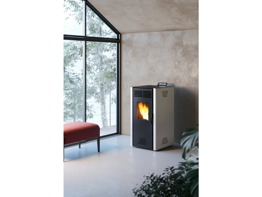 Poêle à granulés "Adrano 7 " - 47 x 56 x 95 cm - 3,1 - 7,3 kW - Anthracite