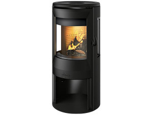 Poêle à Bois en Acier " Neosen Plus " - 3 côtés vitrés  - Raccordable - 8 kW