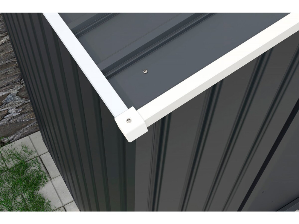 Garage métal  " Houston" - 18,56m² avec gouttière et récupérateur d'eau - Anthracite