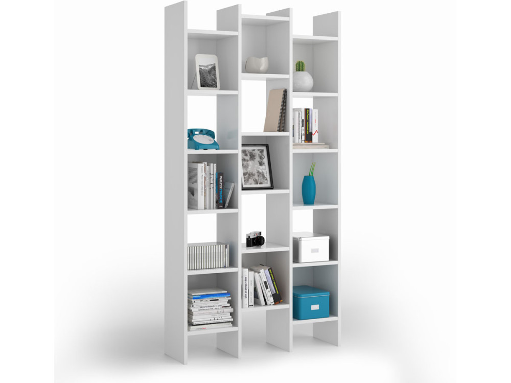 Étagère " Zekai " -  96 x 29 x 192 cm - Blanc mat