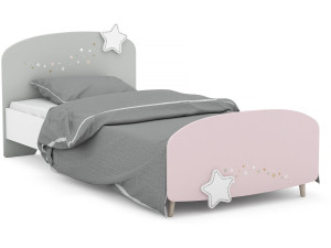 Lit enfant "Etoiles 2" - 90 x 190 cm - Blanc