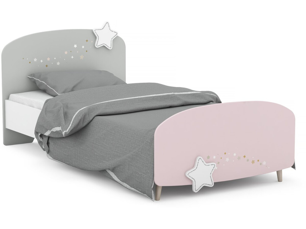 Lit enfant "Etoiles 2" - 90 x 190 cm - Blanc