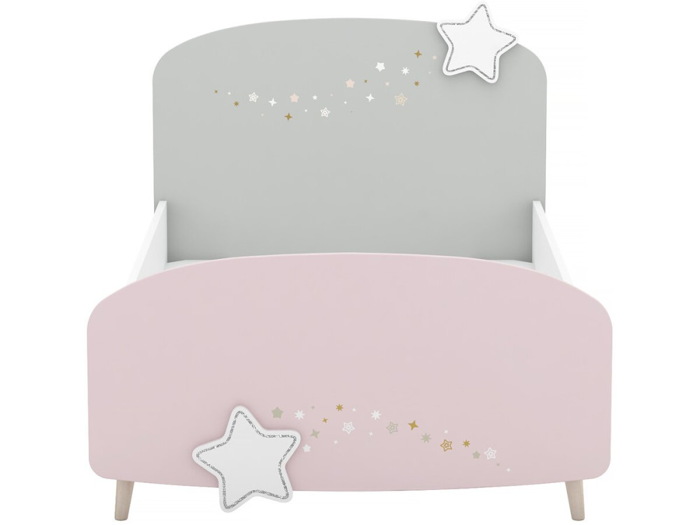 Lit enfant "Etoiles 2" - 90 x 190 cm - Blanc