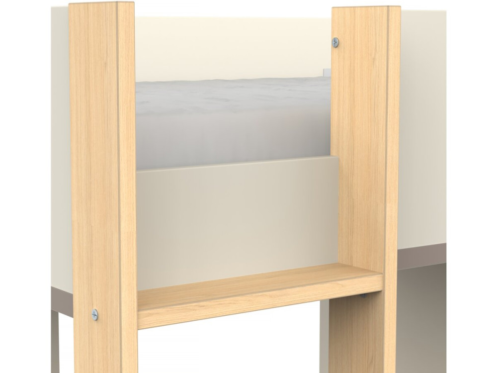 Lit enfant mezzanine avec bureau "Camillia" - 90 x 200 cm - Gris