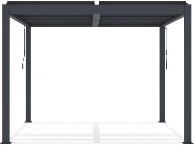 Pergola bioclimatique avec led en aluminium "Windsor premium" 3 x 3 - Gris