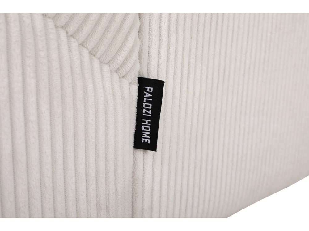 Canapé d'angle en velours côtelé "Montaigne S" - 3 places - Beige