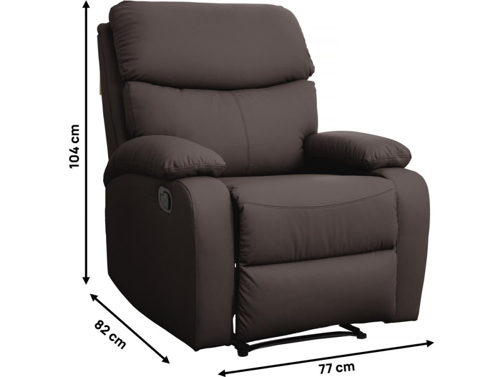 Fauteuil inclinable "Giselle" - Marron