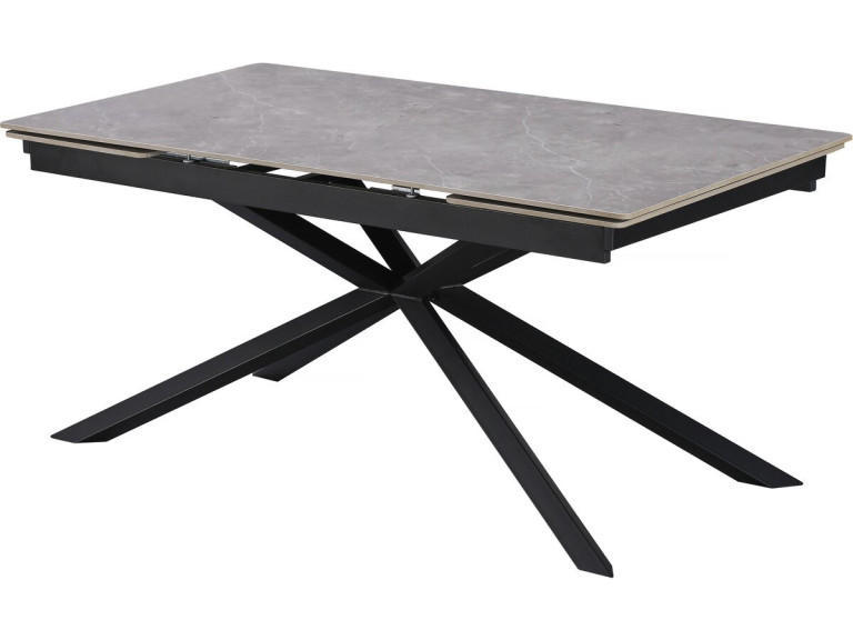 Table à manger extensible en céramique 6 à 10 personnes "Celeste" - Gris marbré