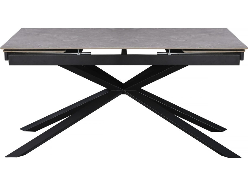 Table à manger extensible en céramique 6 à 10 personnes "Celeste" - Gris marbré