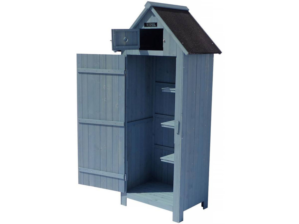 Armoire de jardin "Cabanon" - 77 x 54.5 x 179 cm - Bleu ciel