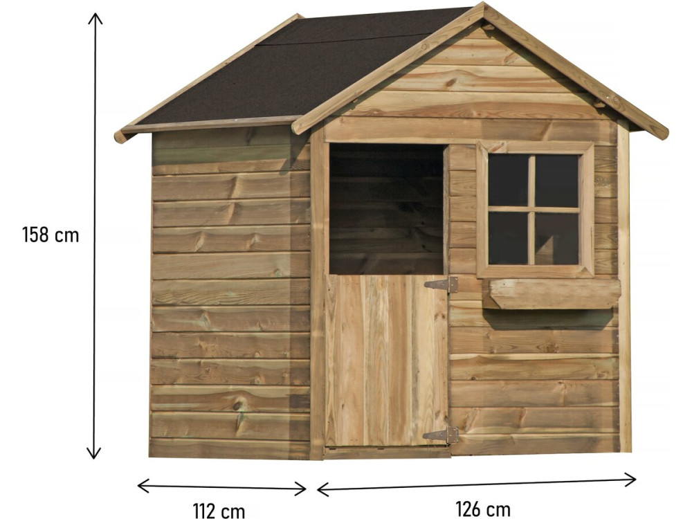 Maisonnette "Coccinelle" - 126 x 112 x 158 - Bois