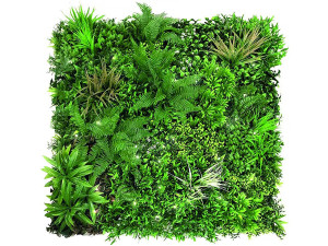 Panneau végétal - " Vertical Sauvage Led " - Lot de 4 - 1.00 x 1.00 m - Vert
