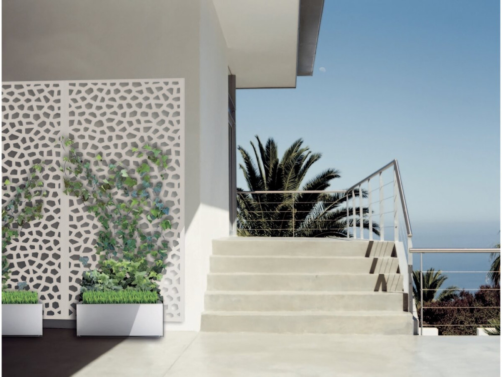 Panneau décoratif - " Mosaic " - Lot de 5 - 1.00 x 2.00 m - Blanc