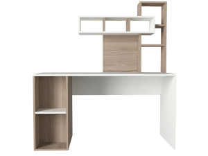 Bureau en bois "Coral" - 140 x 60 x 153 cm - Cordoue blanche