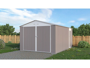 Garage métal "Nevada" avec porte battante - 15,36 m²