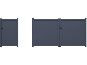 Pack portail + portillon "Marc" - Gris