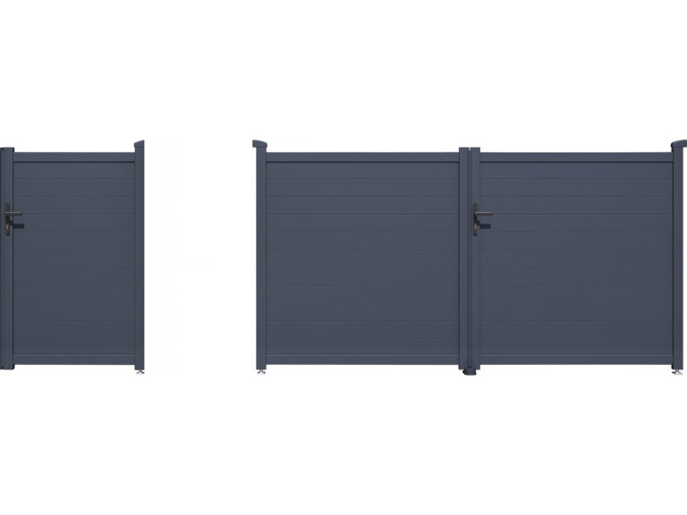 Pack portail + portillon "Marc" - Gris