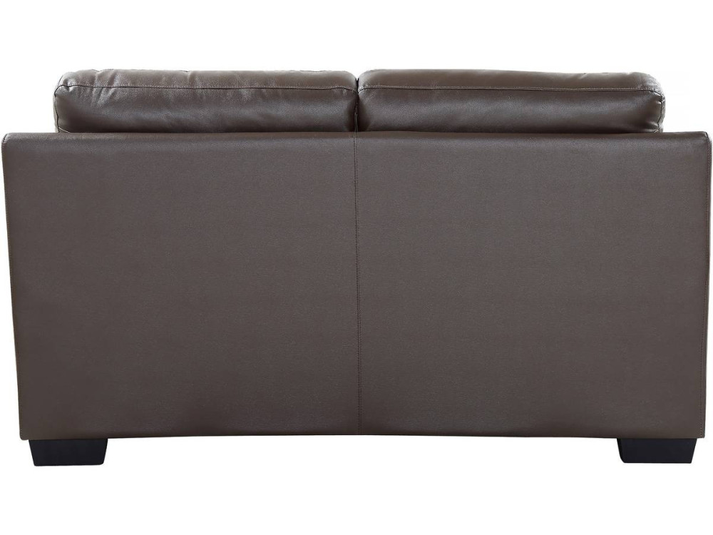 Canapé cuir et PVC "Cardiff"-  163 x 92 x 93 cm - Chocolat