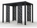 Persienne pour pergola bioclimatique Windsor "Line" 52 x 204 cm - Gris foncé