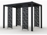 Persienne pour pergola bioclimatique Windsor "Line" 52 x 204 cm - Gris foncé