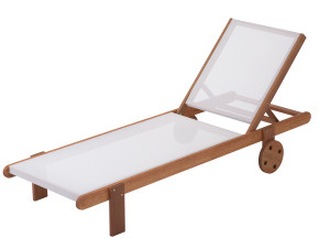 Bain de soleil en bois exotique "Saïgon" - Maple - Ecru