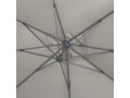Parasol jardin déporté Alu "Sun 4 " - Rectangle - 3 x 4 m - Gris - Dalles à lester incluses