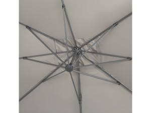 Parasol jardin déporté Alu "Sun 4 " - Rectangle - 3 x 4 m - Gris - Dalles à lester incluses