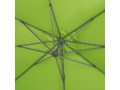 Parasol jardin déporté Alu "Sun 4 " - Rectangle - 3 x 4 m - Vert - Dalles à lester incluses