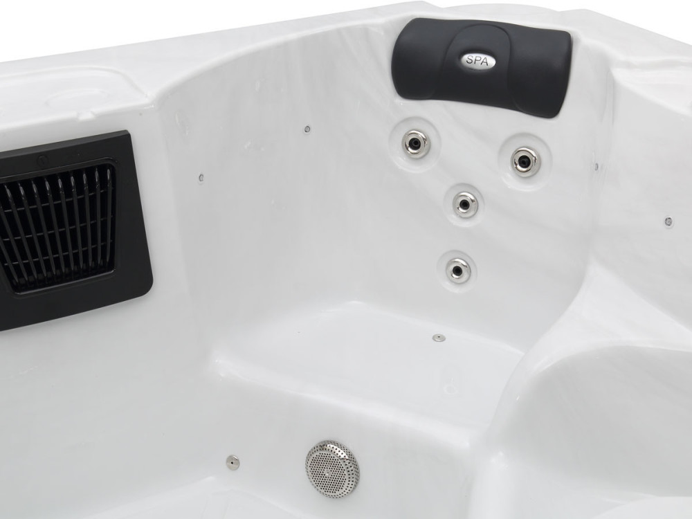 Spa LED "Haïti" 4 places - Enceintes bluetooth intégrées - Blanc