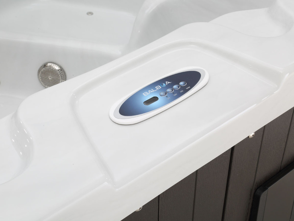 Spa LED "Haïti" 4 places - Enceintes bluetooth intégrées - Blanc