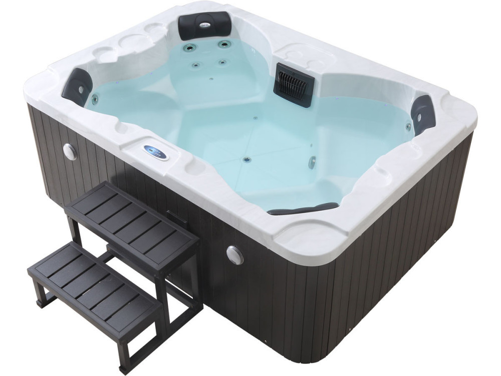 Spa LED "Haïti" 4 places - Enceintes bluetooth intégrées - Blanc