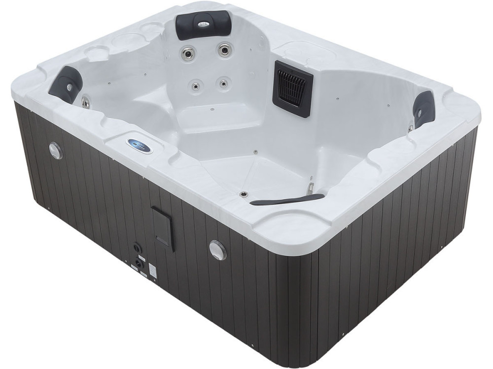 Spa LED "Haïti" 4 places - Enceintes bluetooth intégrées - Blanc