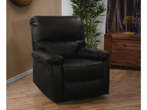 Fauteuil relax "Lincoln" - 90 x 89 x 103 cm - Noir