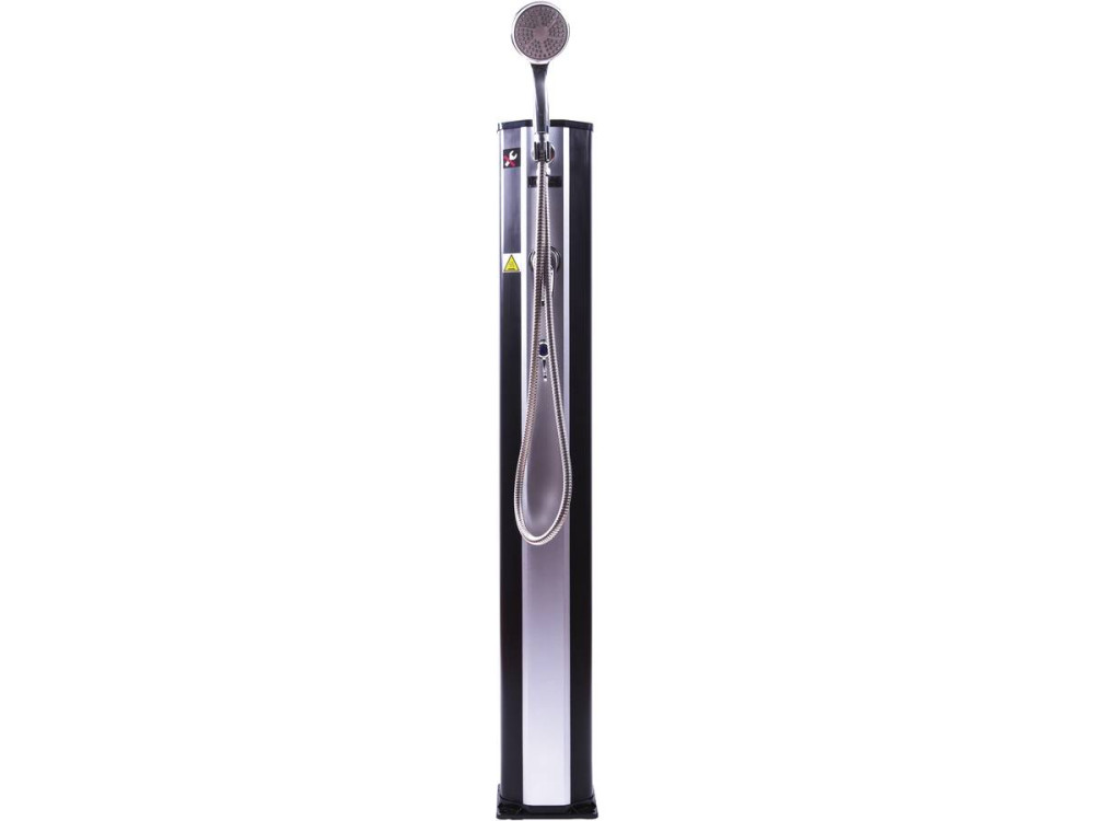 Douche solaire piscine PVC "Fresh 8" - 20L + mitigeur et brumisateur - Noir et argenté