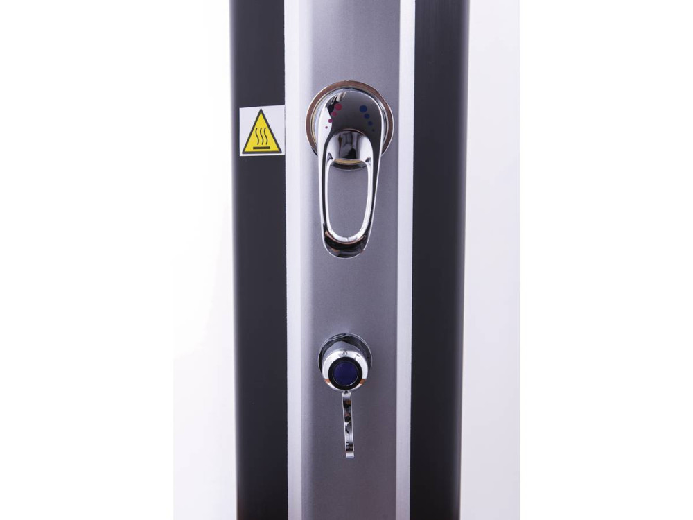 Douche solaire piscine PVC "Fresh 8" - 20L + mitigeur et brumisateur - Noir et argenté