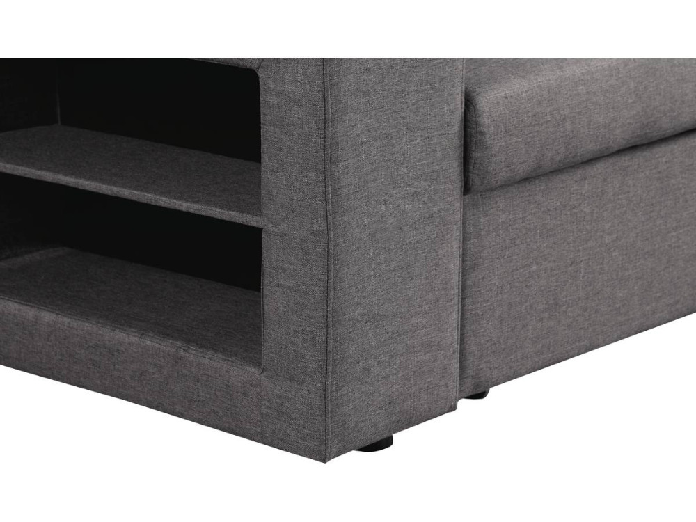 Canapé d'angle convertible/réversible "Axel" - 3 places - Gris