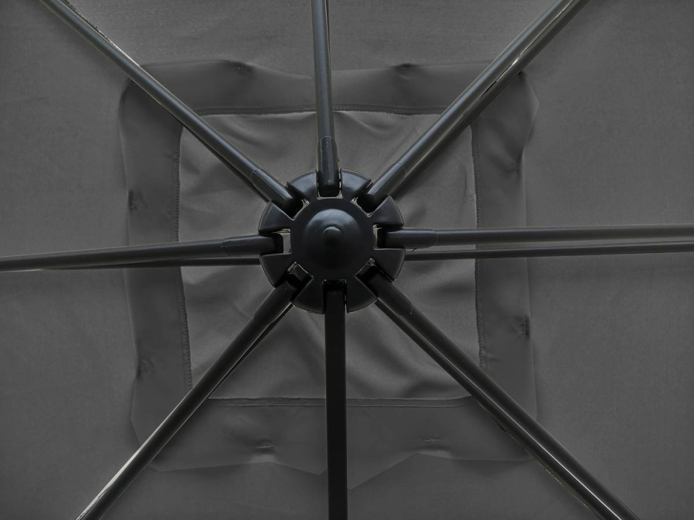 Parasol jardin déporté - 2.5 x 2.5 m - Gris
