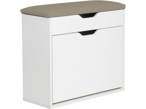 Meuble à chaussures "Wade" - 60 x 23.8 x 68 cm - Blanc